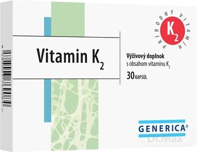 GENERICA Vitamin K2 1×30 cps, výživový doplnok