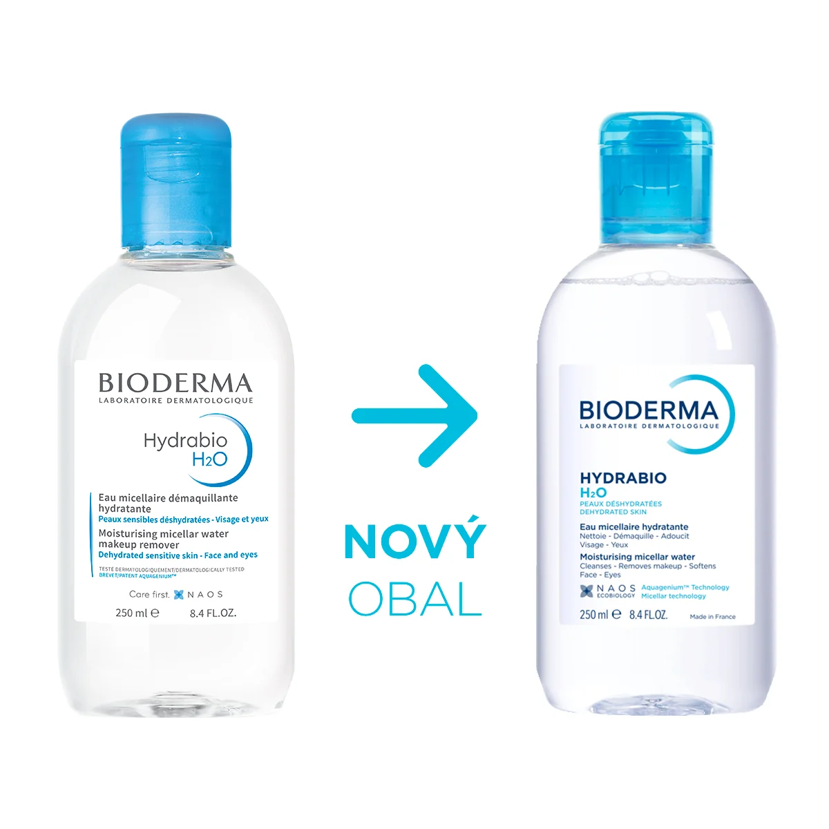 BIODERMA Hydrabio H2O micelárna voda na dehydratovanú pleť 1×250 ml, hydratačná micelárna voda