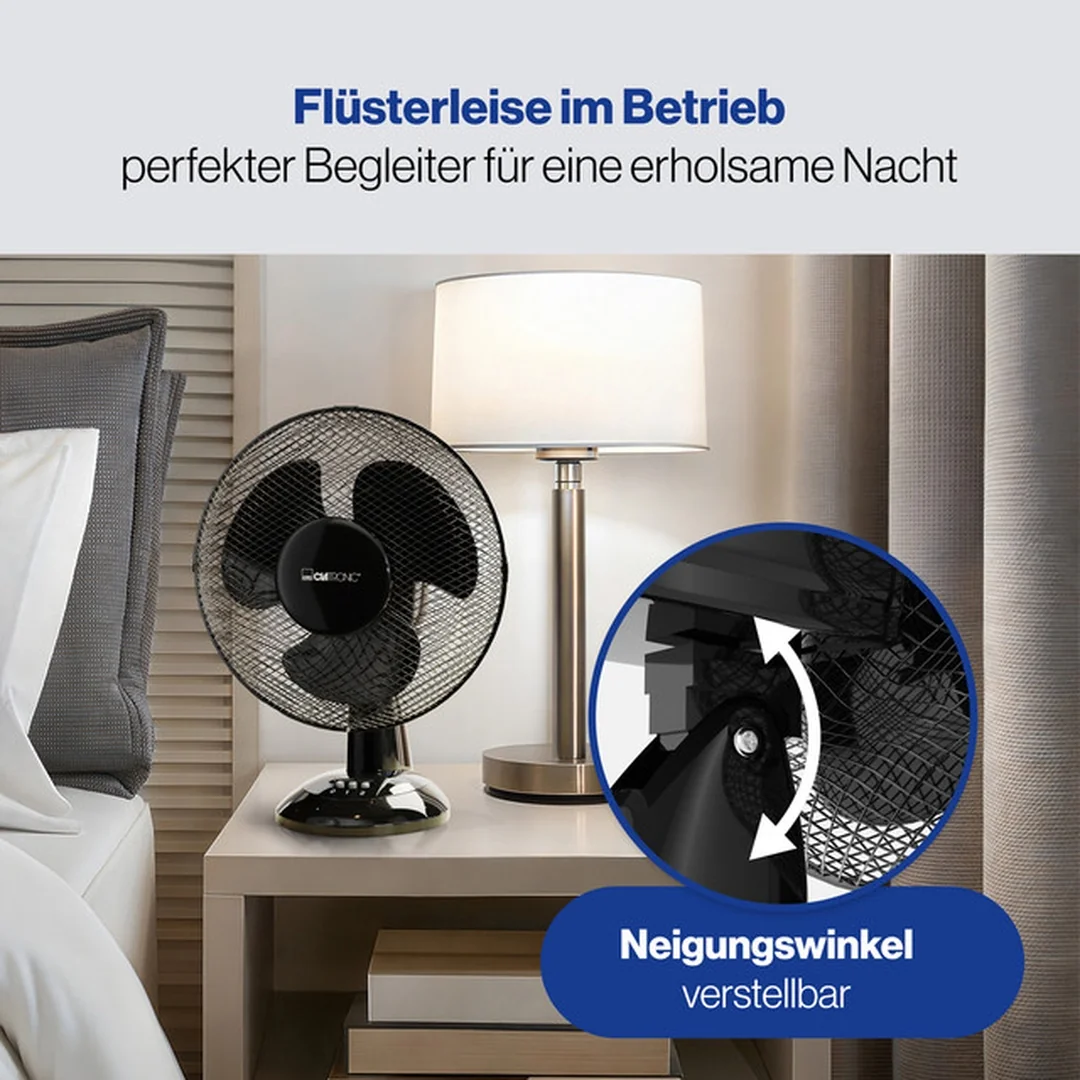 Clatronic VL 3601 BK stolový ventilátor 23 cm, čierny
