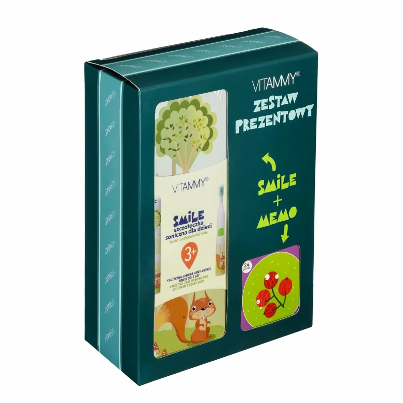 VITAMMY SMILE detská sonická zubná kefka Veverička + DODO MEMO pexeso 