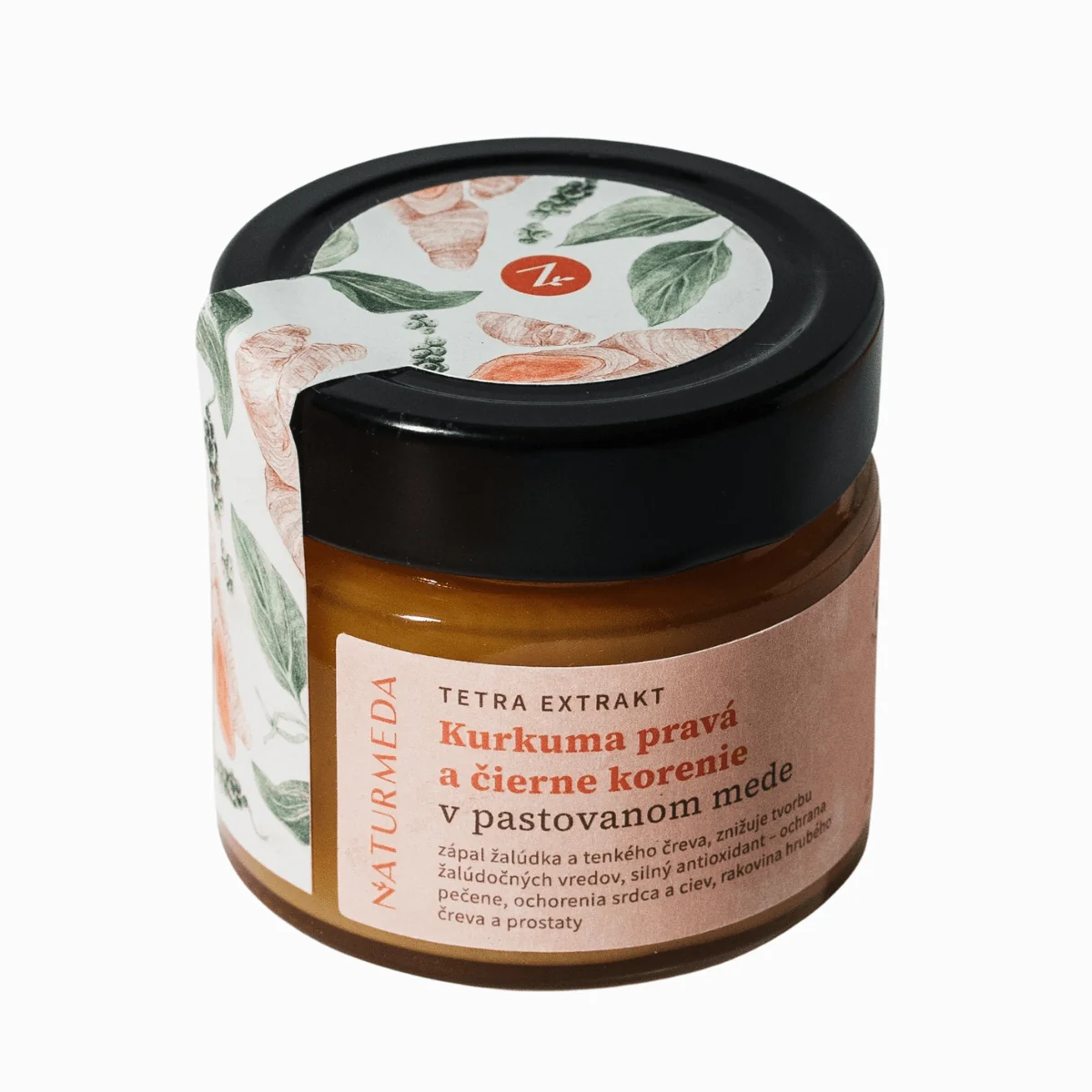 Terapeutický med s kurkumou a čiernym korením - 220g - Naturmeda