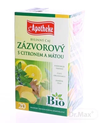 APOTHEKE SELECTION ZÁZVOR. ČAJ S CITR. A MÄTOU 20×1,5 g, čaj