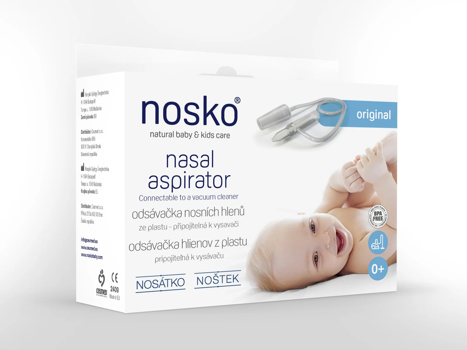 nosko Odsávačka hlienov - Original 1×1 ks, plastová, pripojiteľná k vysávaču