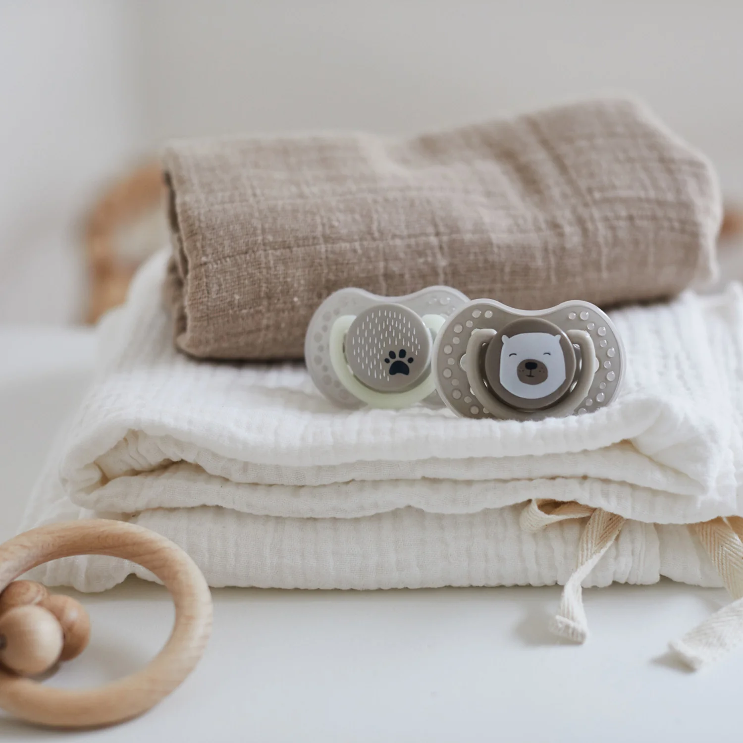 LOVI Cumlík silikónový dynamický 0-6m Buddy Bear 2 ks
