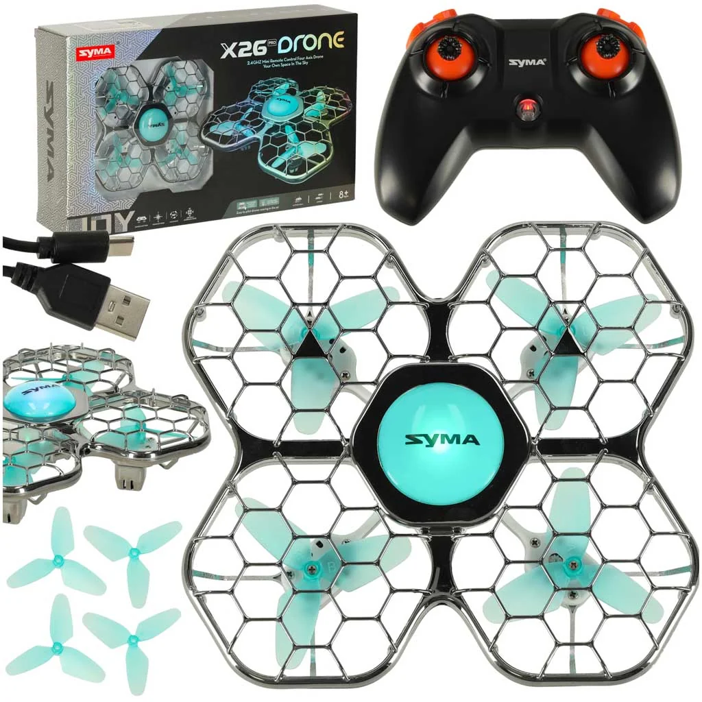 RC dron s Wi-Fi ovládaním a LED podsvietením 8+