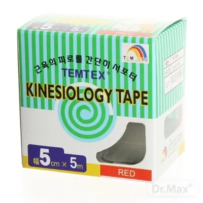 Temtex kinesio tape Classic, ružová tejpovacia páska 5cm x 5m 1×1 ks, tejpovacia páska