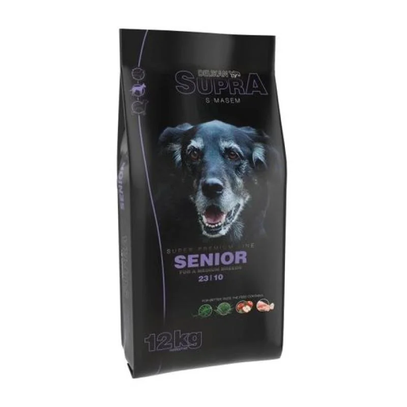 DELIKAN SUPRA Senior 12kg superprémiové krmivo s obsahom čerstvého mäsa pre psov seniorov stredných plemien
