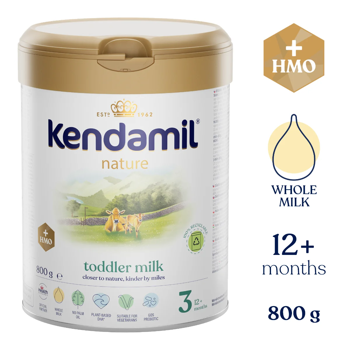 Kendamil Nature 3 HMO+ (800 g) 1×800 g, detská výživa