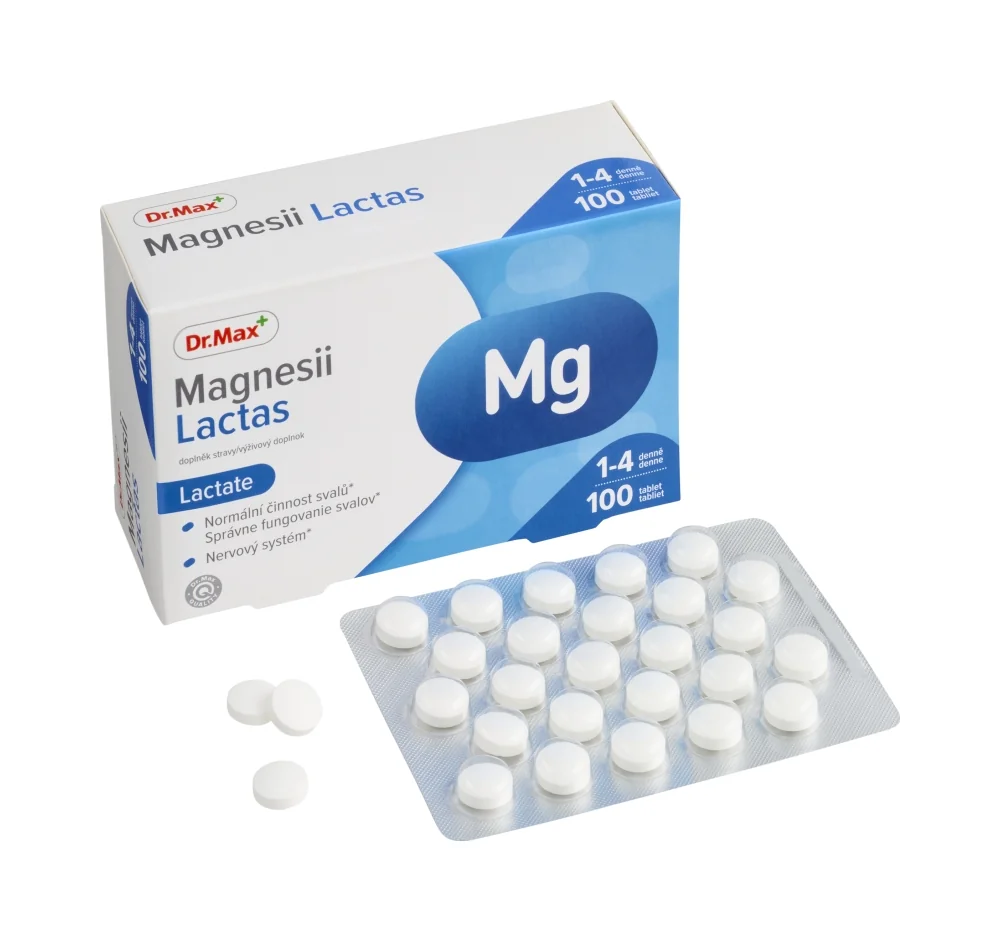 Dr. Max Magnesii Lactas 1×100 tbl, výživový doplnok