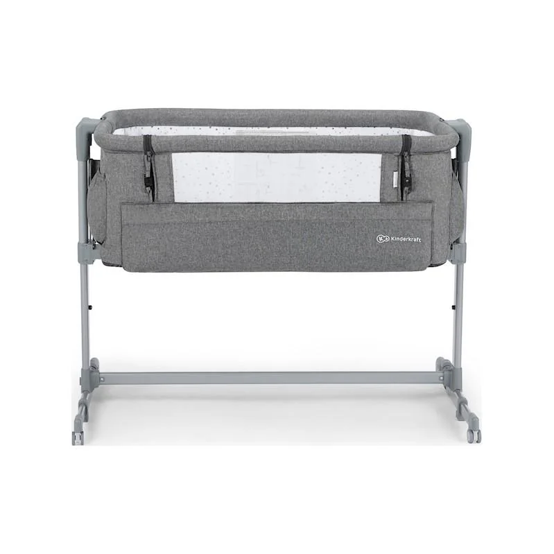 KINDERKRAFT Postieľka detská polohovateľná Neste Up Grey Melange 1×1 ks, 5 polohovateľných výšok
