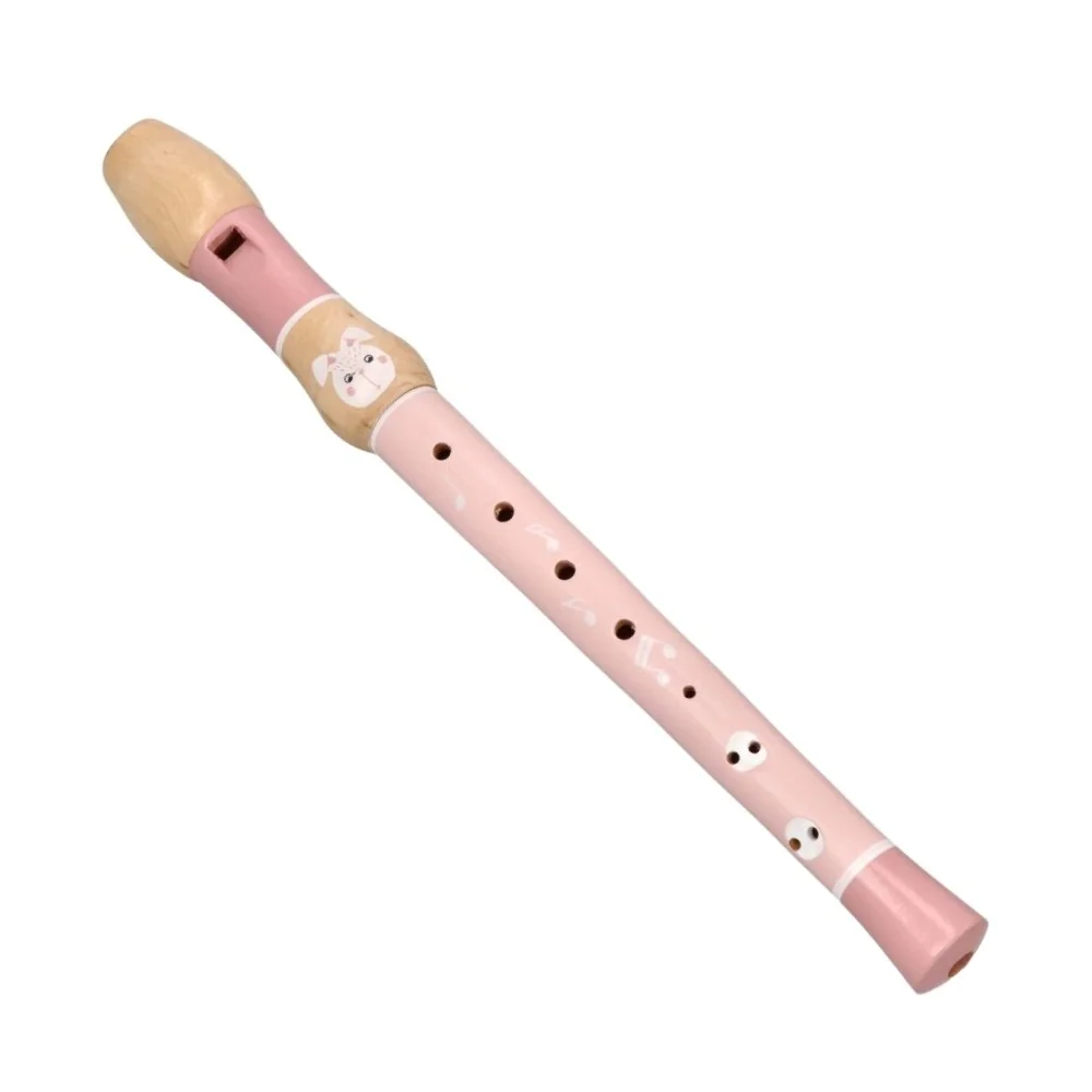Drevená flauta Adam Toys, Králiček - ružová