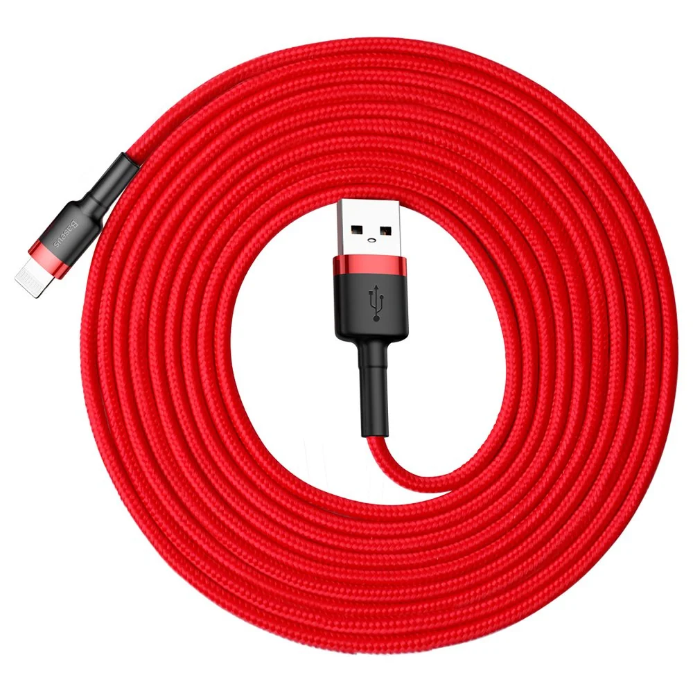 Baseus Cafule kábel USB / Lightning QC 3.0 2A 3m, červený