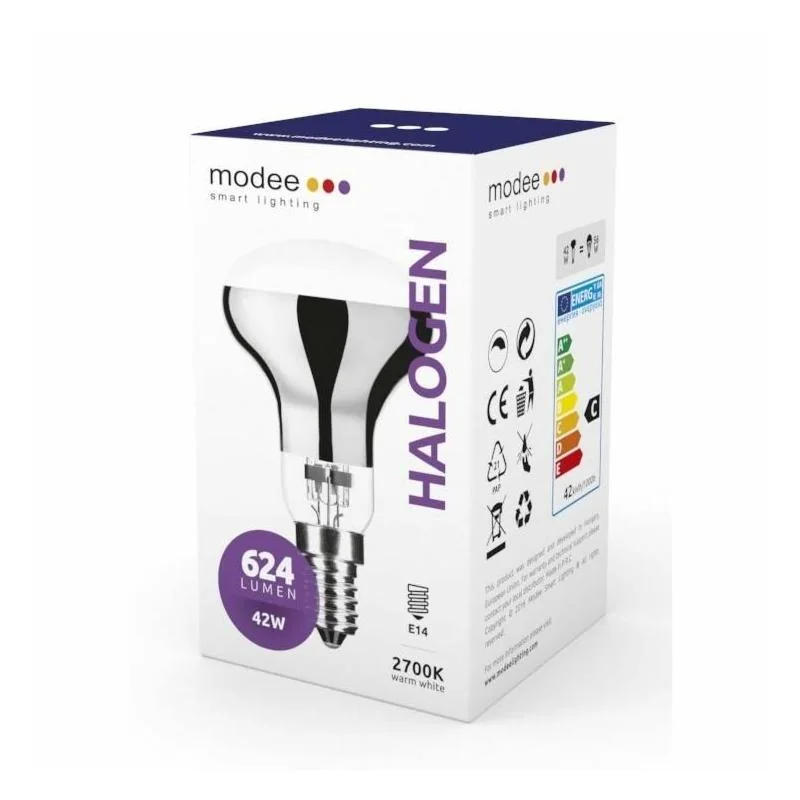 Modee halogenová žiarovka R50 42W E14 teplá biela