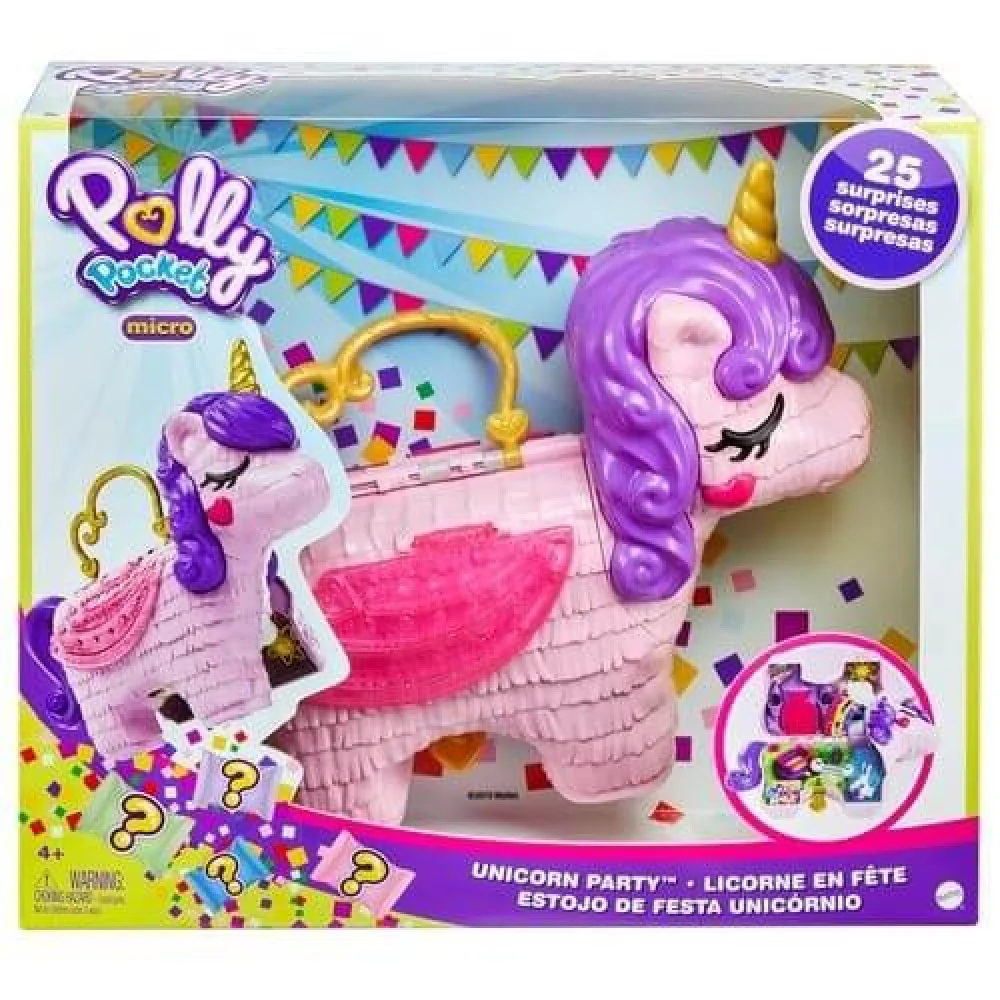 Sada piniát s jednorožcom Polly Pocket (#GVL88)-MATTEL