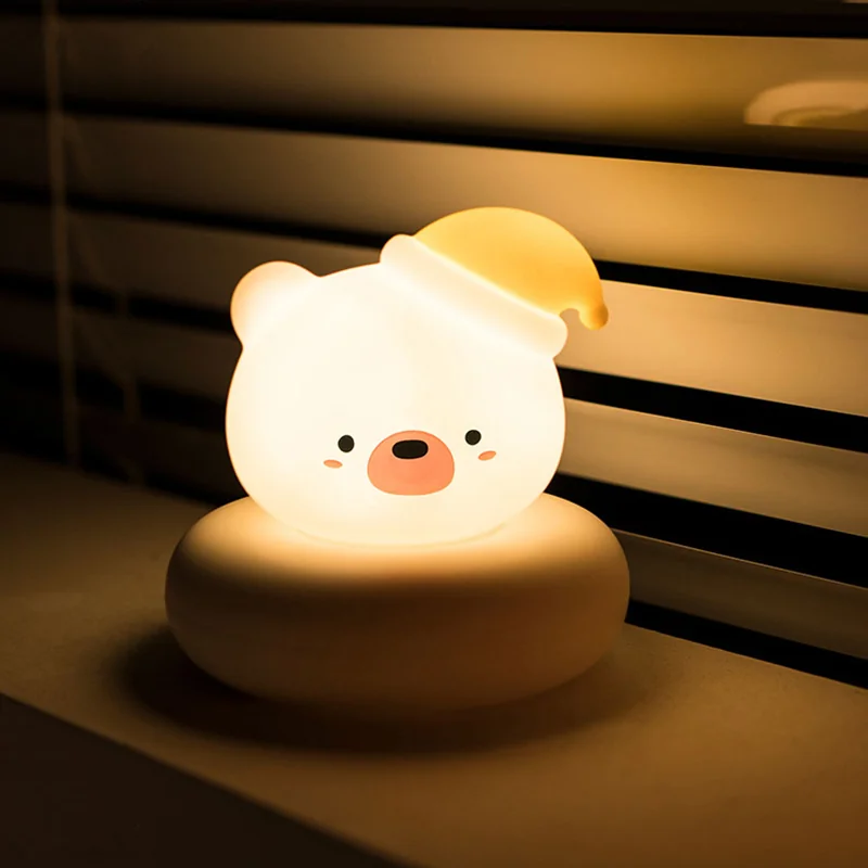MG W-007 Bear nočná lampa, biela 