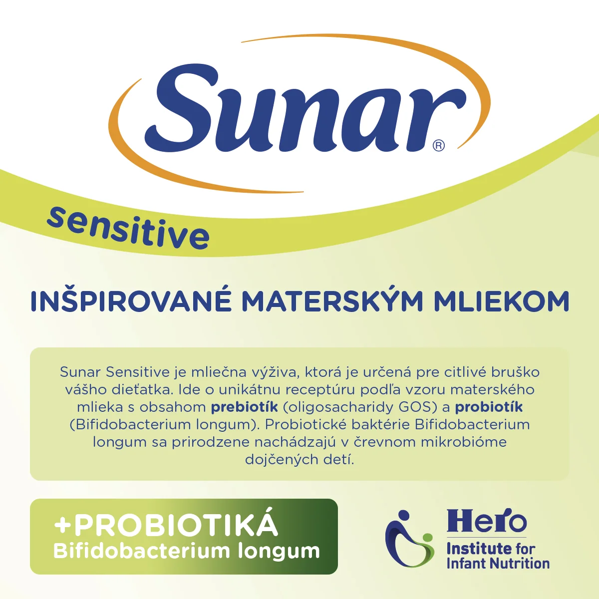 Sunar Sensitive 2, následné dojčenské mlieko 500 g 1 x 500 g, dojčenská výživa pre dojčatá od narodenia