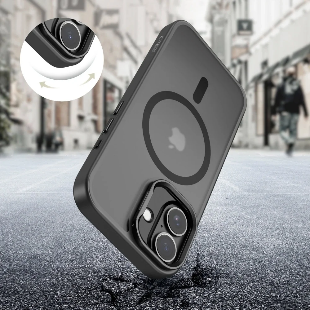 Tech-Protect MagStand MagSafe kryt na iPhone 17, čierny