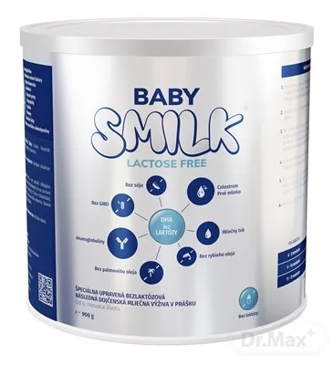 BABYSMILK LACTOSE FREE následná dojčenská mliečna výživa v prášku, s Colostrom (od 6 mesiacov)