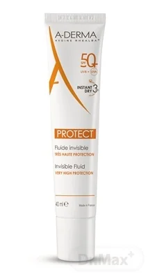 A-DERMA PROTECT FLUIDE SPF50+ transparentný fluid, 1x40 ml
