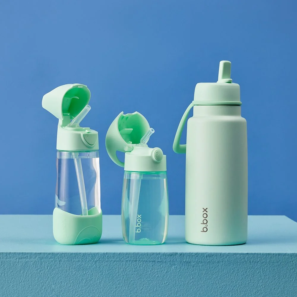 Fľaša na pitie so slamkou 450 ml spearmint