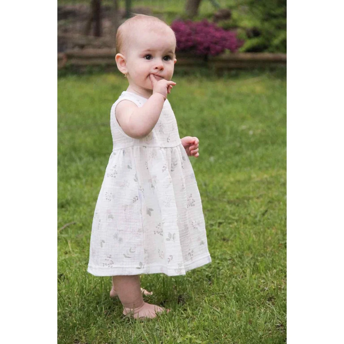 Dojčenské mušelínové šaty Zoe, vel. 68 (4-6m)
