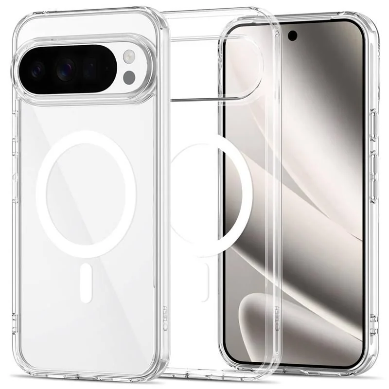 Tech-Protect FlexAir Hybrid MagSafe kryt na Google Pixel 10 / 10 Pro, priesvitný priesvitný