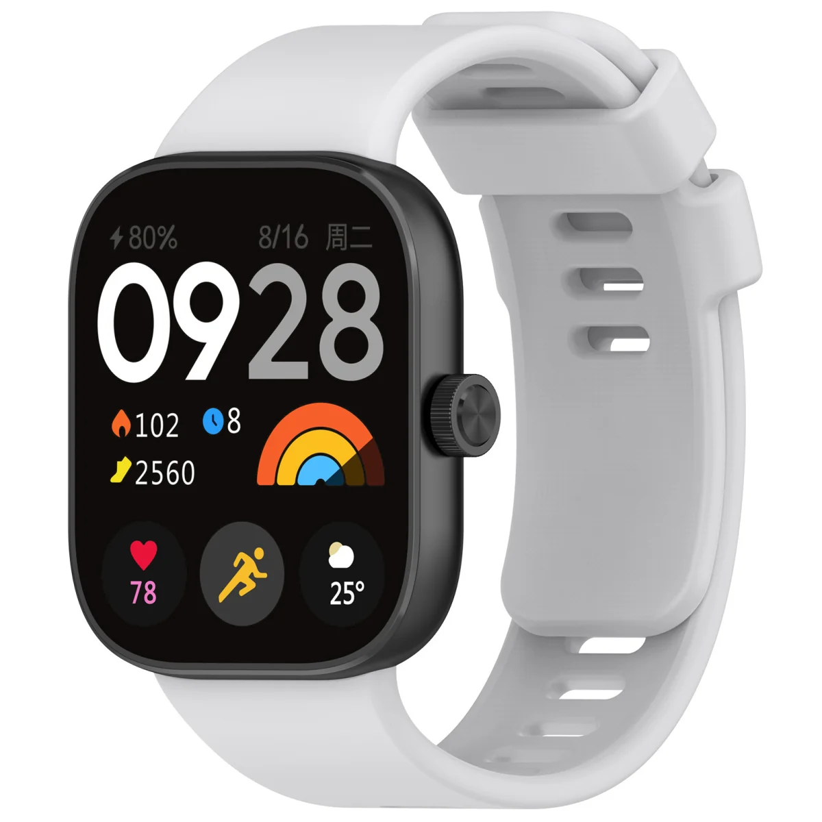 BStrap Silicone remienok na Xiaomi Redmi Watch 4 gray