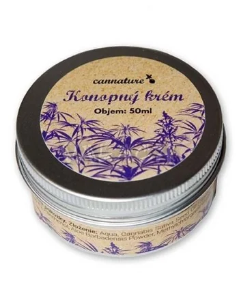 Cannature Konopný krém 1×50 ml, jemnejšia konzistencia ako masť