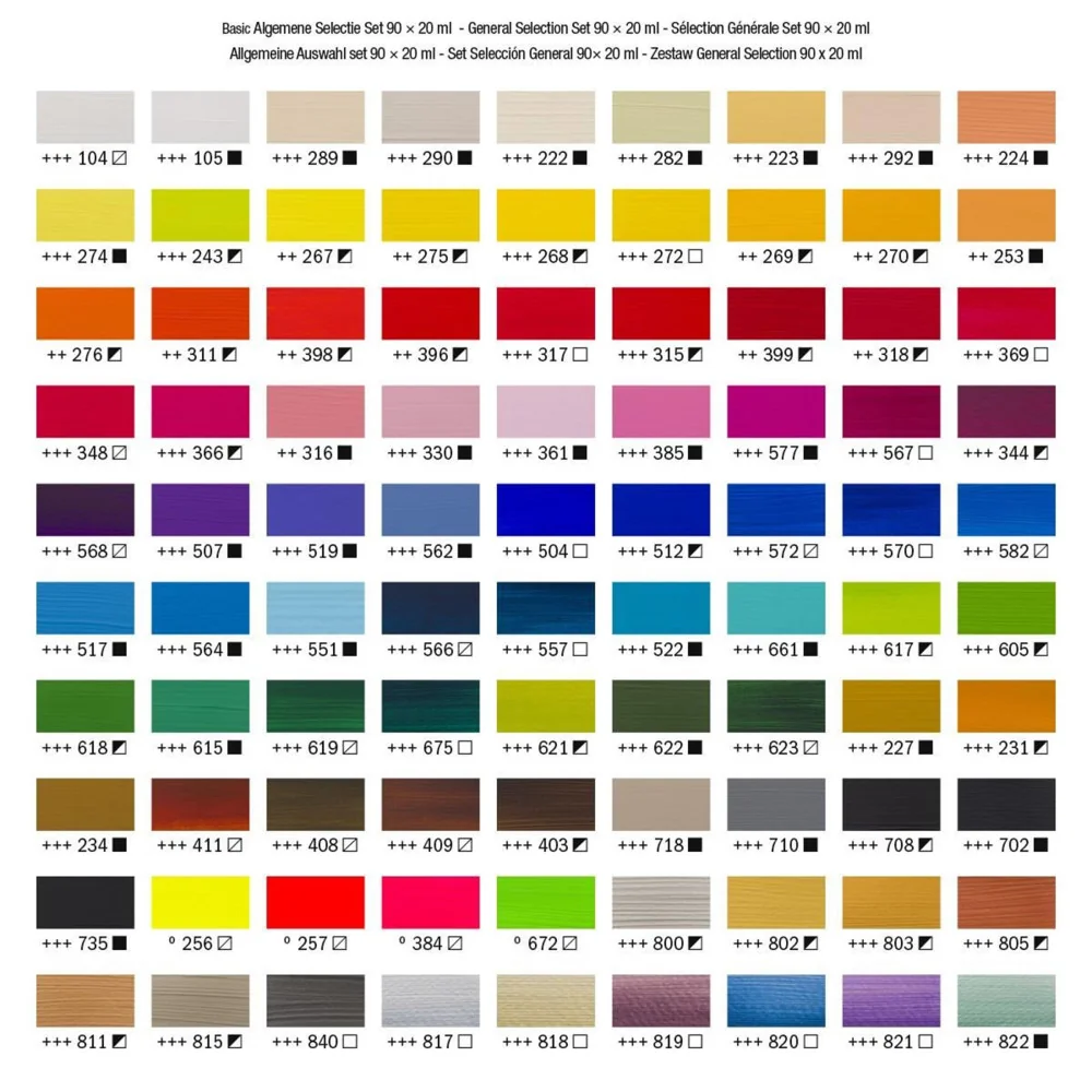Amsterdam Standard Series Akrylové farby 90x20ml-Amsterdam