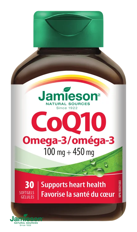 JAMIESON Koenzým Q10 s Omega-3 30cps. 1×30 cps, výživový doplnok