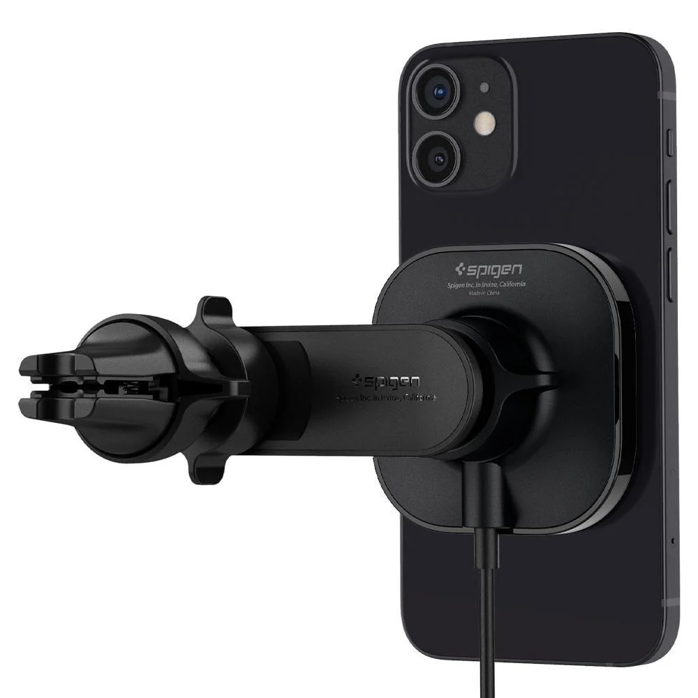 Spigen ITS12W MagSafe magnetický držiak na mobil do auta 7.5W, čierny