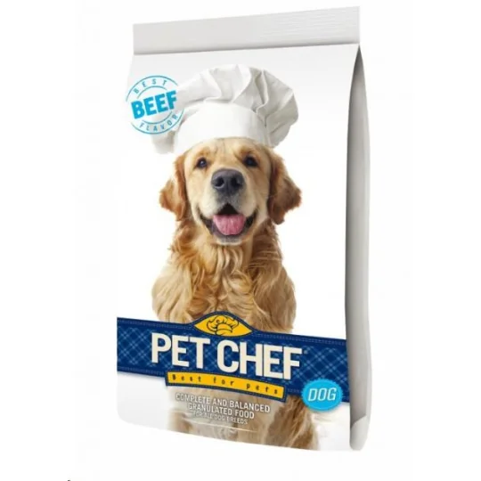 Pet Chef Dog Hovädzie 10KG A.U.V. "Poškodený obal" 1×10 kg, psie granule s poškodeným obalom, chýba max 10% obsahu