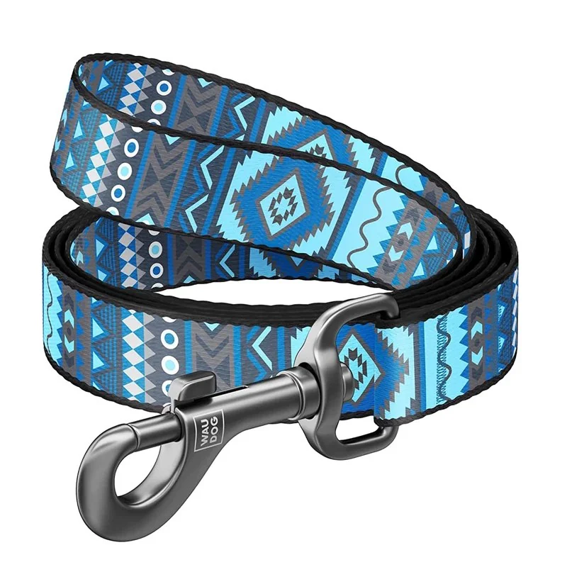 Nylonové vodítko ETHNO BLUE 122cm, Veľkosť: XS