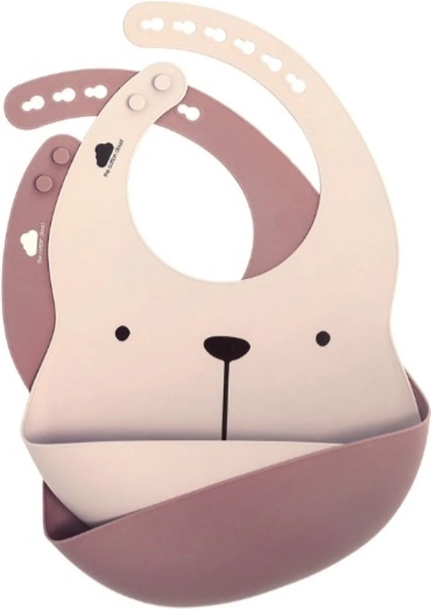 THE COTTON CLOUD Set silikónových podbradníkov Lili Plum/ Blush 1×1 set, silikónové podbradníky