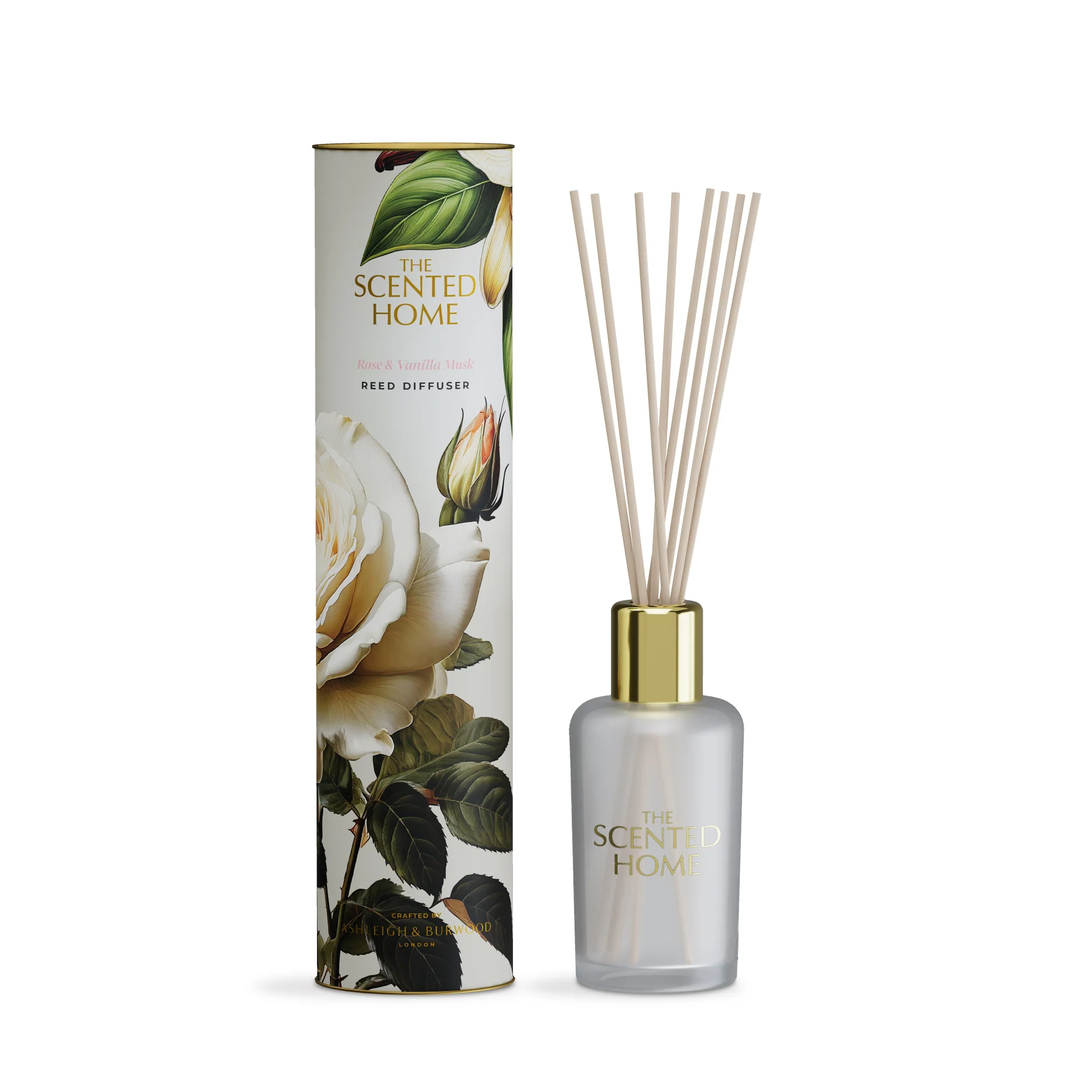 Vianočný difuzér THE SCENTED HOME - ROSE & VANILLA MUSK 150 ml