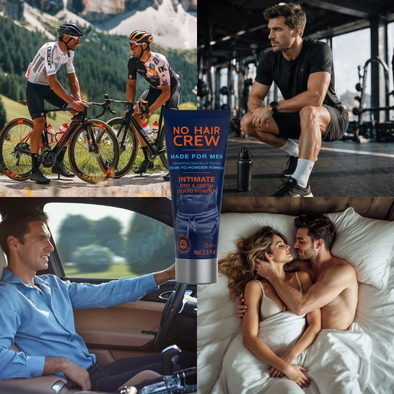 No Hair Crew INTIMATE Tekutý púder na telo a intímne partie 75 ml