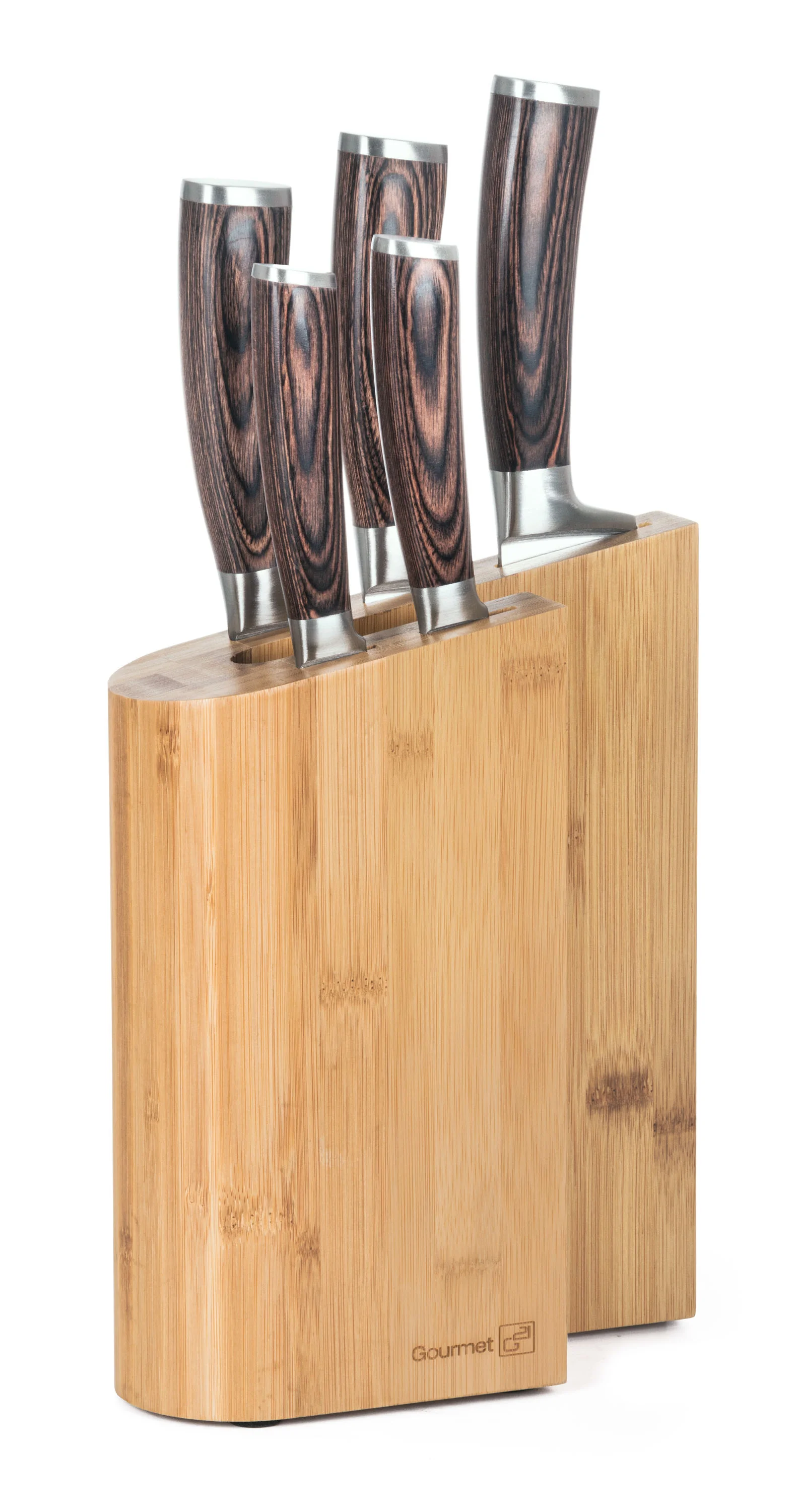 Sada nožov G21 Gourmet Timber 5 ks + bambusový blok G21GNAT5_UBL