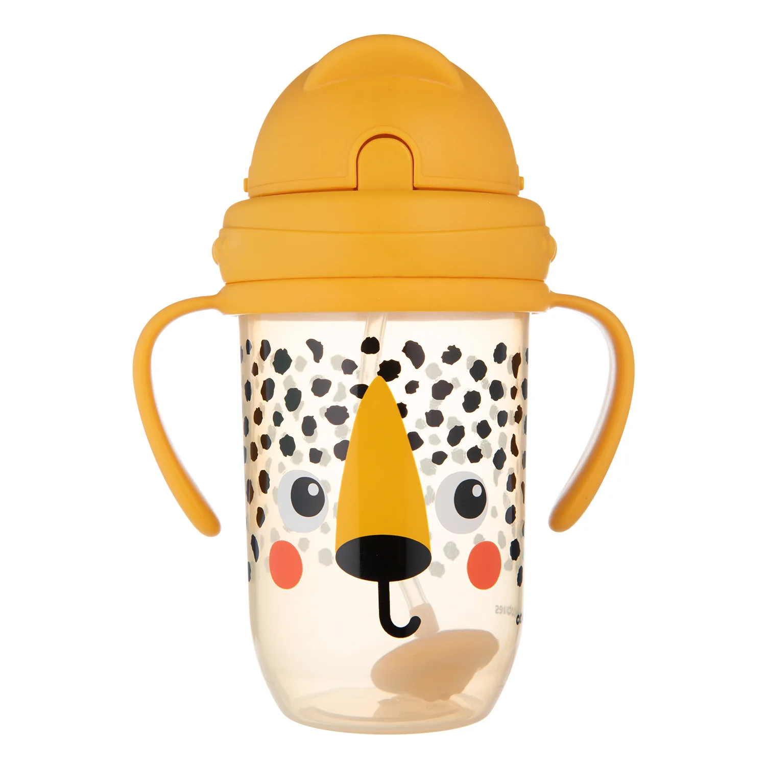 Canpol babies Hrnček netečúci so slamkou a závažím BabiesBoo 270ml gepard 1×1 ks, hrnček