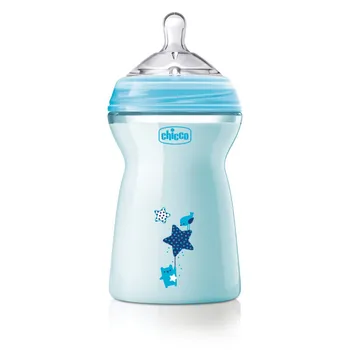 CHICCO Fľaša dojčenská Natural Feeling 330 ml, chlapec 6m+ 1×1 ks, dojčenská fľaša 330 ml