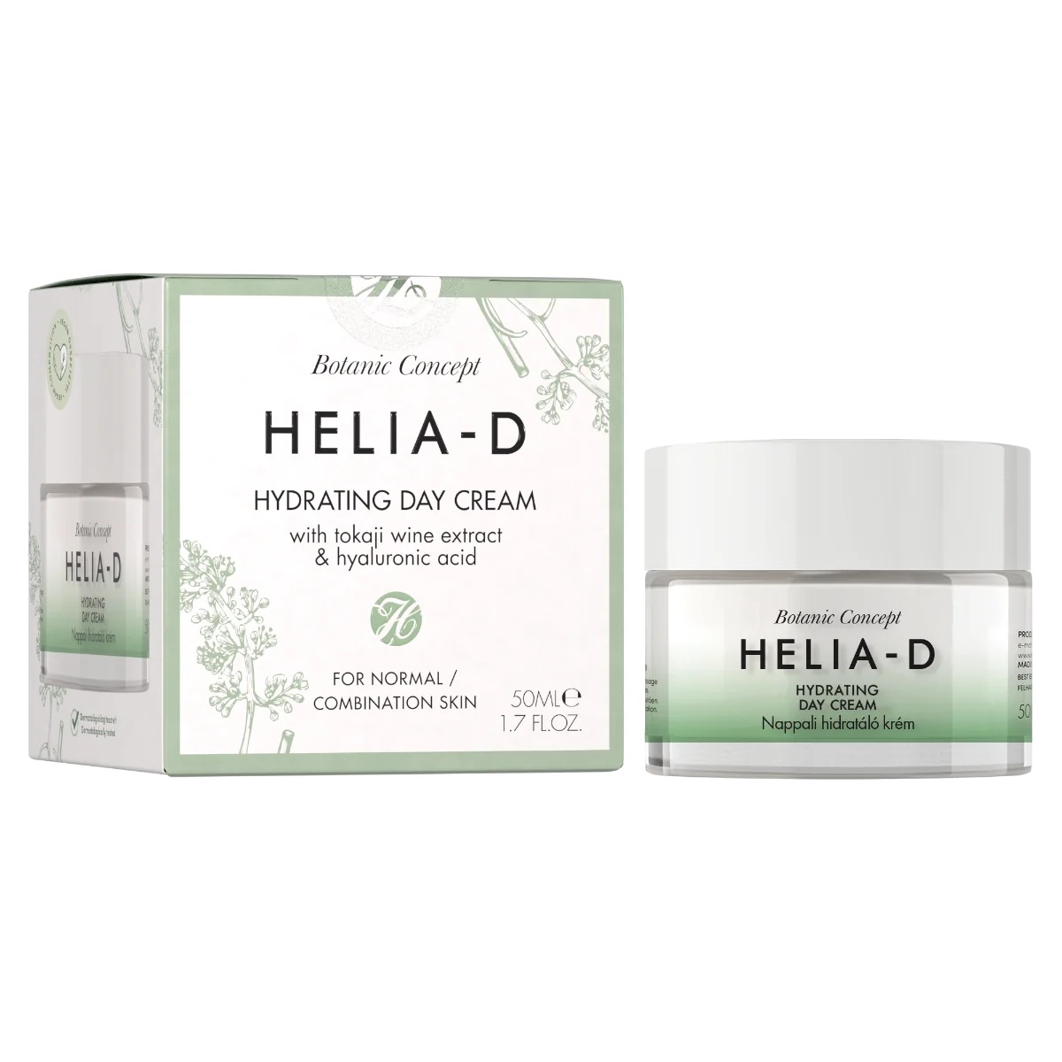 Helia_D Botanic Concept Hydratačný Denný Krém Pre Normalnu Pleť 1×50 ml, krém pre normálnu pleť