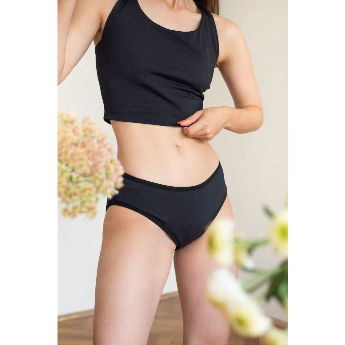 Menštruačné nohavičky Timeless Black Standard (MEMS042) XL