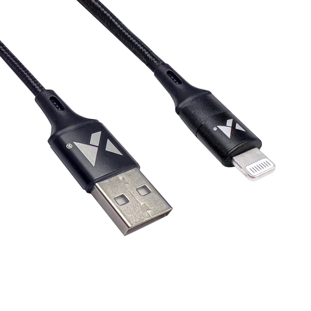 MG kábel USB / Lightning 2.4A 1m, čierny