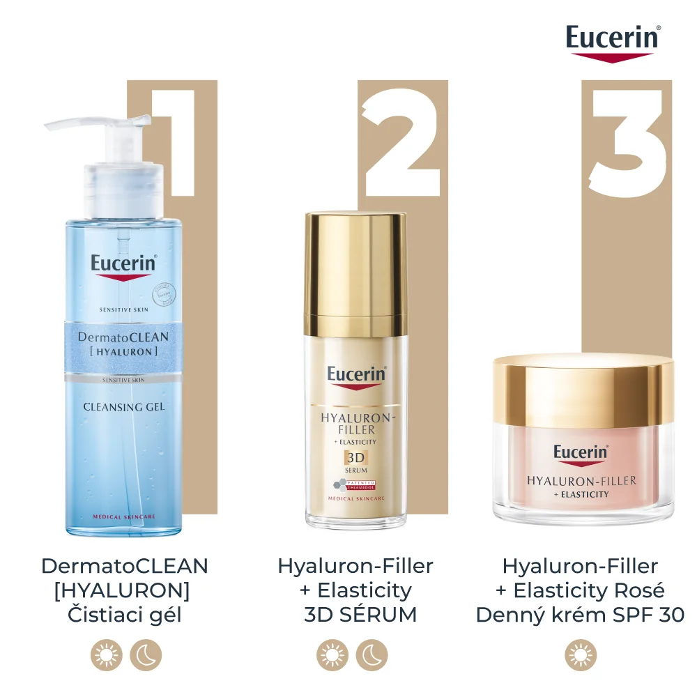Eucerin HYALURON-FILLER + ELASTICITY Denný krém Rosé SPF 30 NÁHRADNÁ NÁPLŇ 50 ml