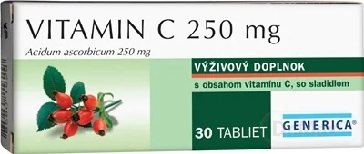 GENERICA Vitamin C 250 mg 1×30 tbl, vitamín C