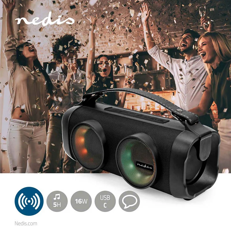 Reproduktor prenosný BLUETOOTH NEDIS SPBB306BK