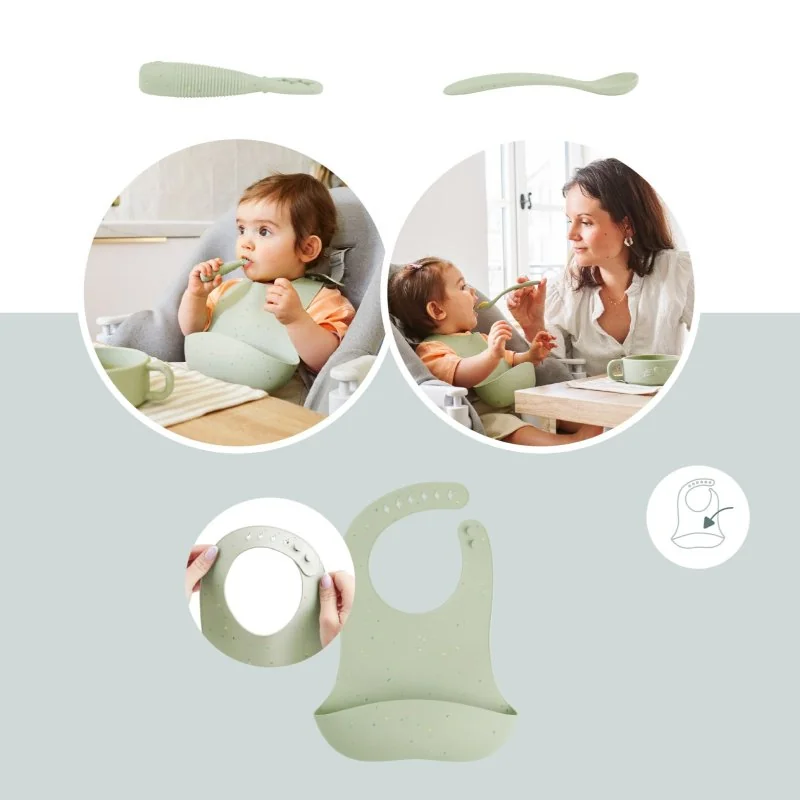 Babymoov silikónová jedálenská súprava Baby First MEAL SET Mini Arty