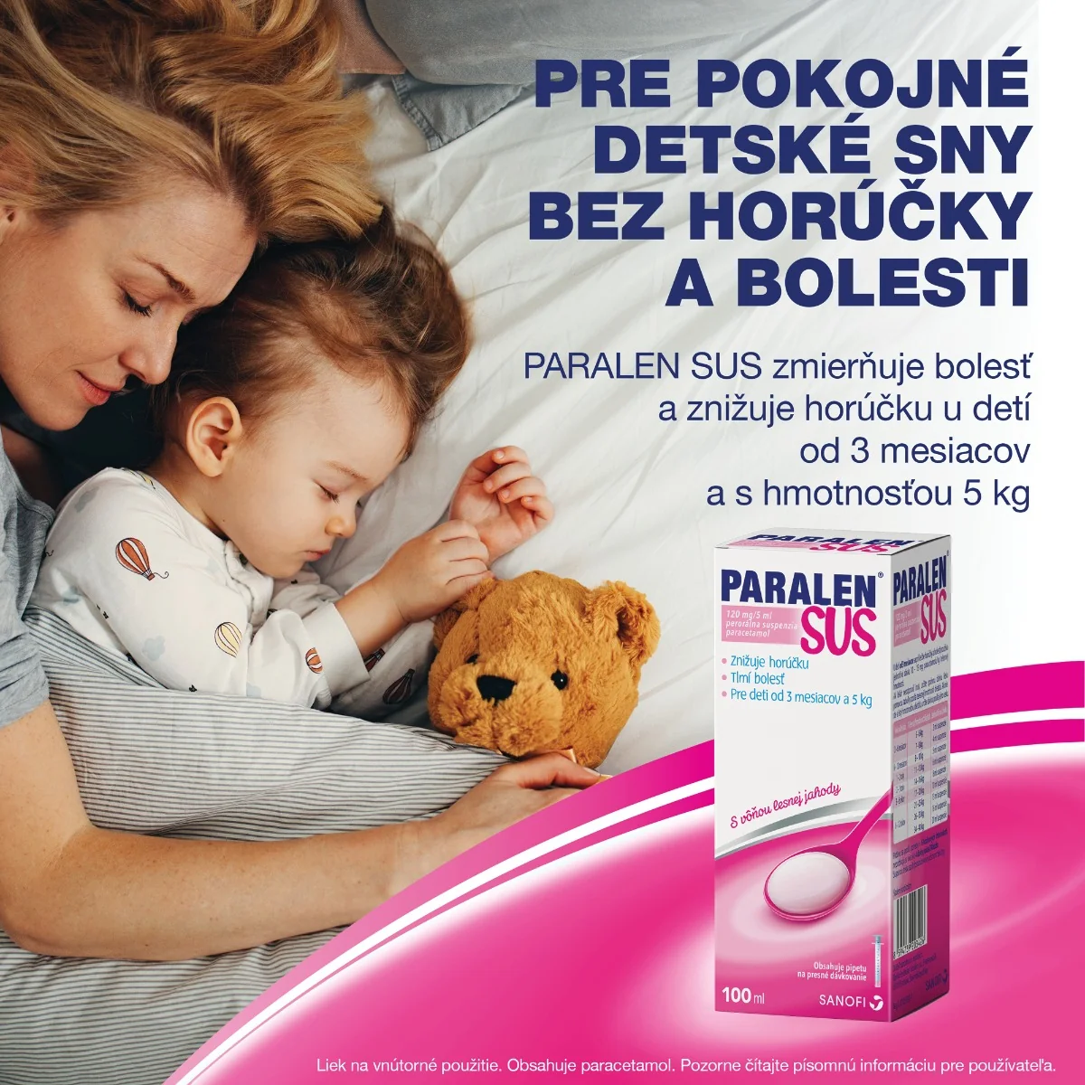 Paralen SUS Pre deti Suspenzia 100 ml