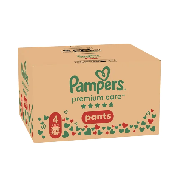 Pampers Premium Care plienkové nohavičky veľkosť 4 114 ks