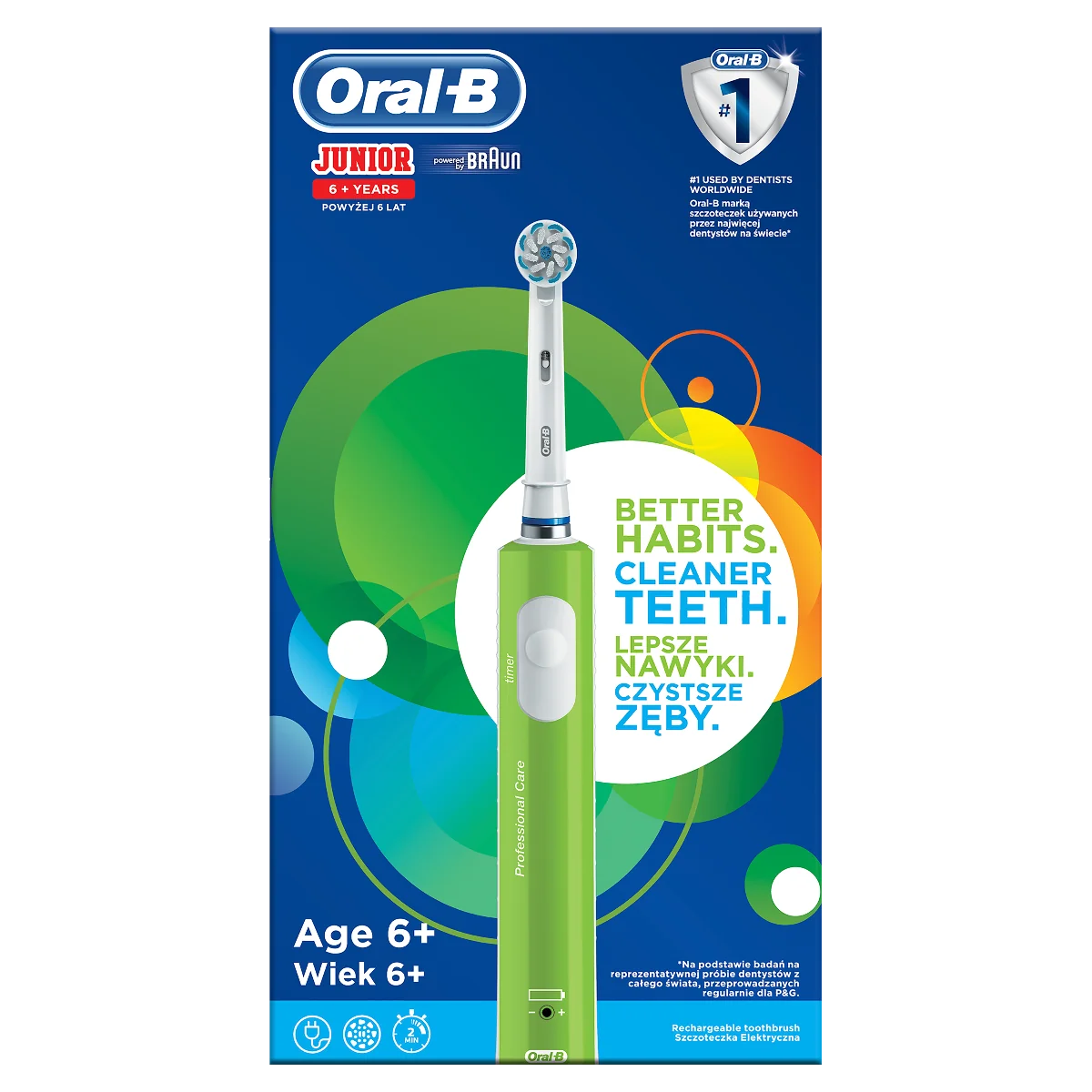 Oral B Elektrická zubná kefka Junior sensitive 1×1 ks, detská zubná kefka