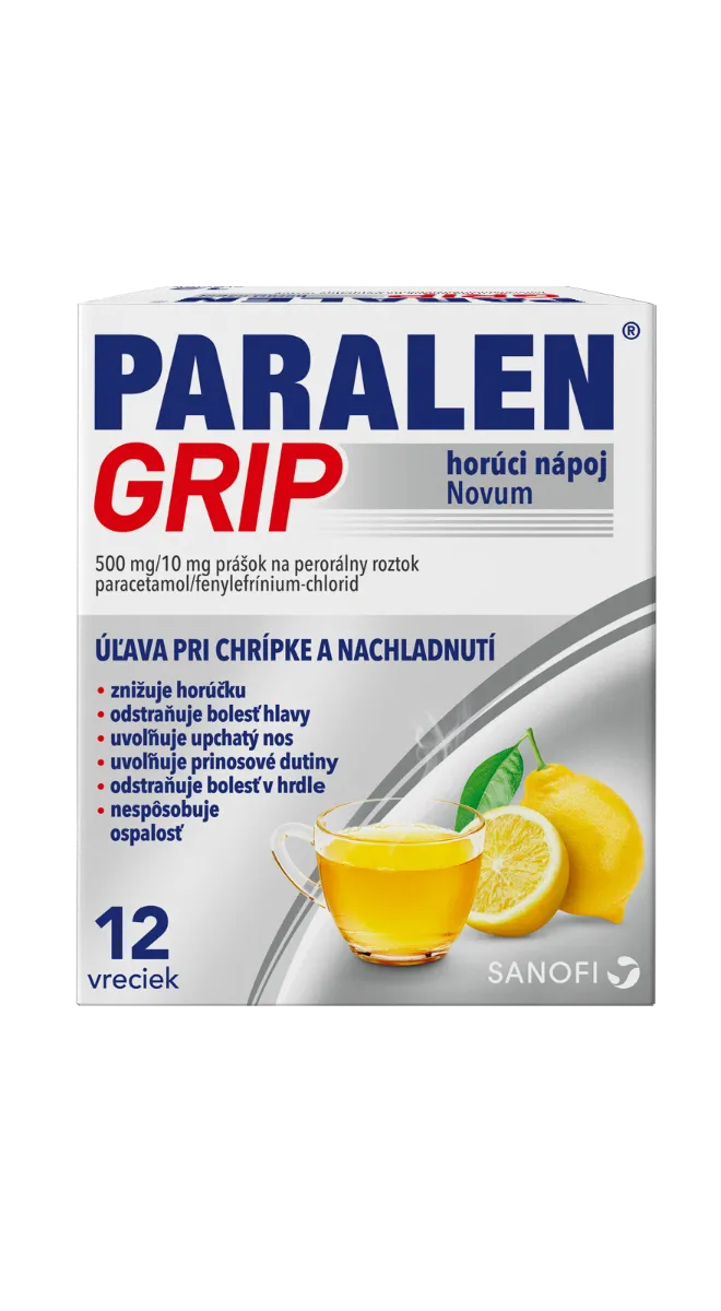 PARALEN GRIP horúci nápoj Novum 500 mg/10 mg